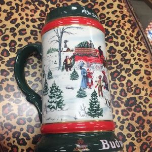 Vintage  1991 Budweiser Christmas Mug
